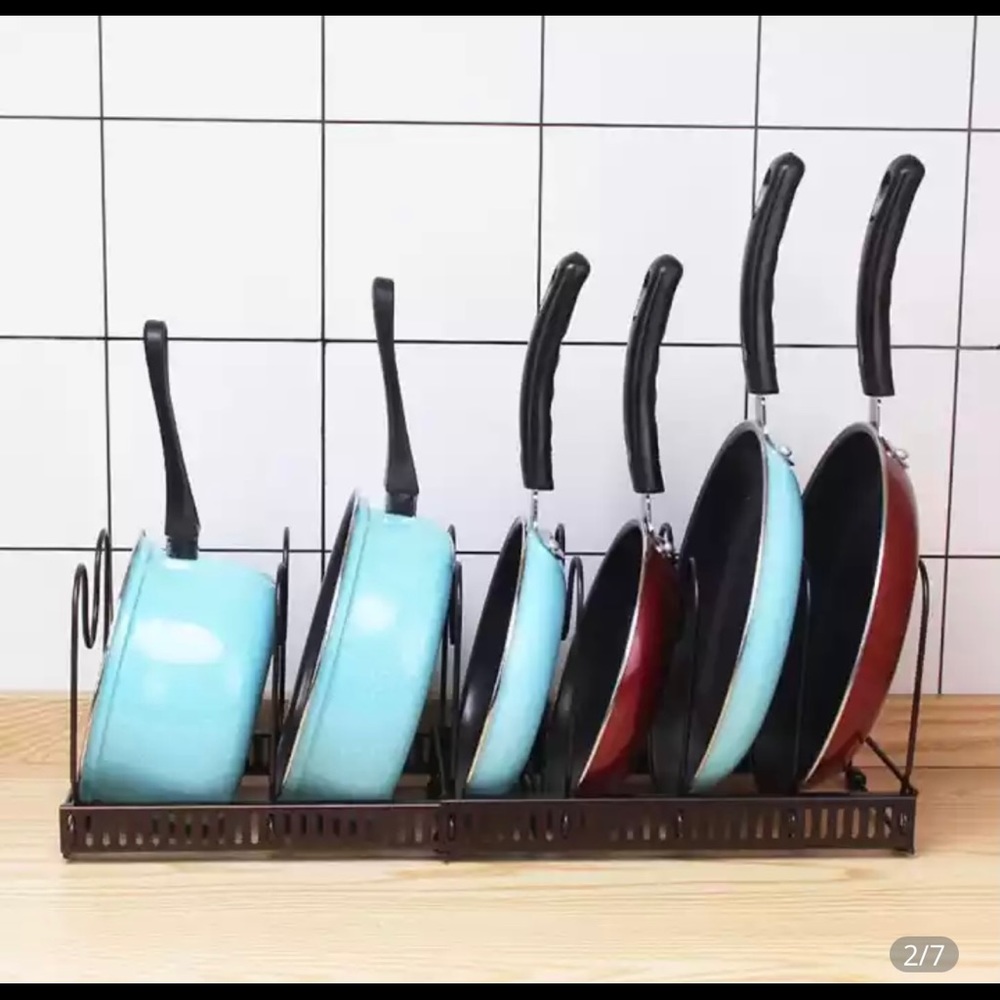 Adjustable pot and lid organizer